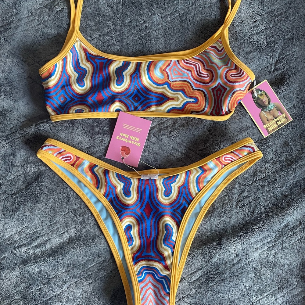 Strawberry Milk Mob bikini NWT